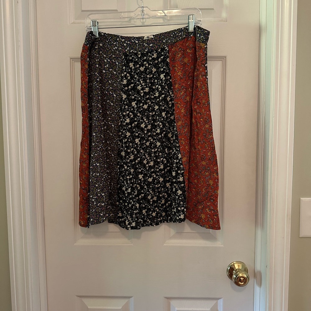 NATURAL LIFE Black and Red A-Line Skirt